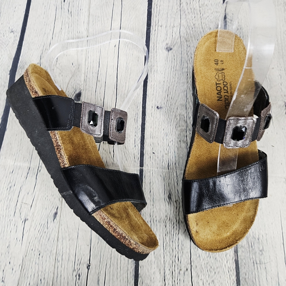 NAOT | Emma low wedge slip-on sandals